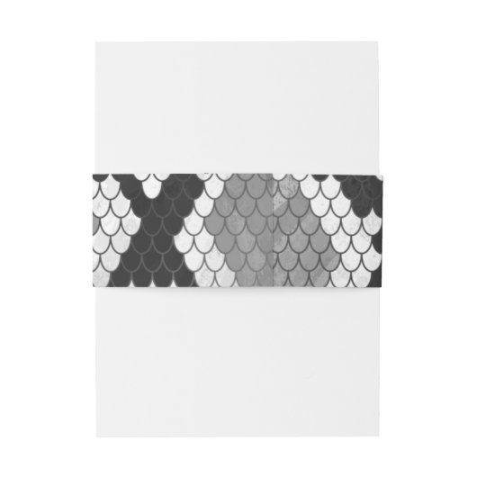 Snake Grey en Light Grey Print Uitnodigingen Wikkel (Achterkant Voorbeeld)