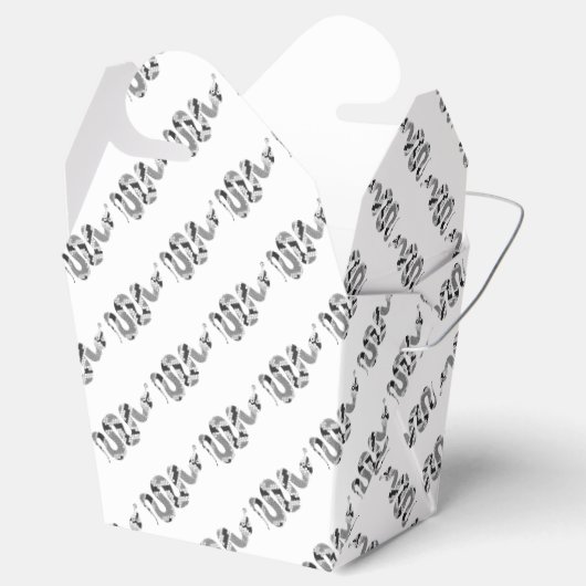 Snake Grey en Light Grey Silhouette Bedankdoosjes (Geopend)