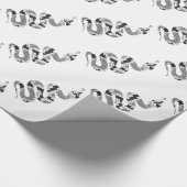 Snake Grey en Light Grey Silhouette Cadeaupapier (Hoek)