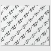 Snake Grey en Light Grey Silhouette Cadeaupapier (Vlak)