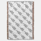 Snake Grey en Light Grey Silhouette Deken (Voorkant Verticaal)