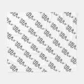 Snake Grey en Light Grey Silhouette Fleece Deken (Voorkant (Horizontaal))