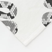 Snake Grey en Light Grey Silhouette Fleece Deken (Hoek)