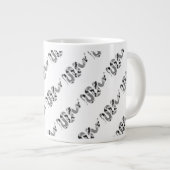 Snake Grey en Light Grey Silhouette Grote Koffiekop (Voorkant rechts)