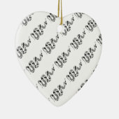 Snake Grey en Light Grey Silhouette Keramisch Ornament (Rechts)