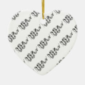 Snake Grey en Light Grey Silhouette Keramisch Ornament (Voorkant)