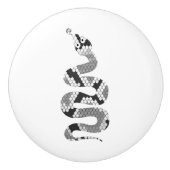 Snake Grey en Light Grey Silhouette Keramische Knop (Voorkant)