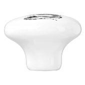 Snake Grey en Light Grey Silhouette Keramische Knop (Zijkant)