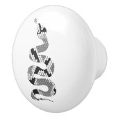 Snake Grey en Light Grey Silhouette Keramische Knop (Rechts)