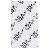 Snake Grey en Light Grey Silhouette Klein Cadeauzakje (Achterkant)