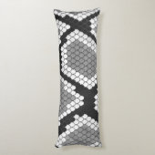 Snake Grey en Light Grey Silhouette Lichaamskussen (Achterkant (Verticaal))