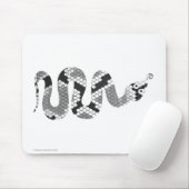 Snake Grey en Light Grey Silhouette Muismat (Met muis)