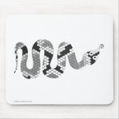 Snake Grey en Light Grey Silhouette Muismat (Voorkant)