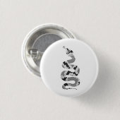 Snake Grey en Light Grey Silhouette Ronde Button 3,2 Cm (Voorkant /achterkant)