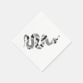 Snake Grey en Light Grey Silhouette Servet (Hoek)