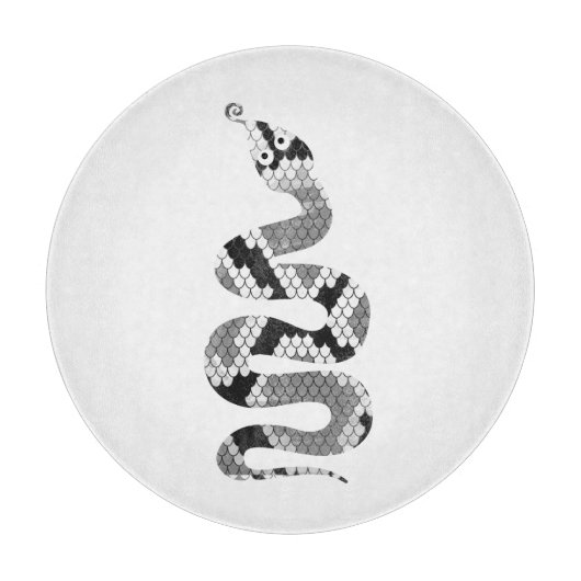 Snake Grey en Light Grey Silhouette Snijplank (Voorkant)