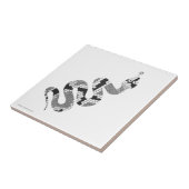 Snake Grey en Light Grey Silhouette Tegeltje (Zijkant)