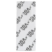 Snake Grey en Light Grey Silhouette Wijn Cadeautas (Voorkant)