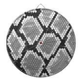 Snake Grey, White en Black Print Dartbord (Voorkant)