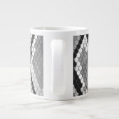 Snake Grey, White en Black Print Grote Koffiekop (Achterkant)