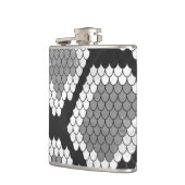 Snake Grey, White en Black Print Heupfles (Links)