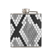 Snake Grey, White en Black Print Heupfles (Achterkant)