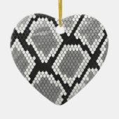 Snake Grey, White en Black Print Keramisch Ornament (Voorkant)