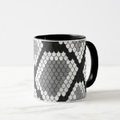 Snake Grey, White en Black Print Mok (Voorkant rechts)