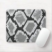 Snake Grey, White en Black Print Muismat (Met muis)