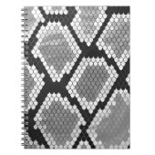 Snake Grey, White en Black Print Notitieboek (Voorkant)