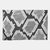 Snake Grey, White en Black Print Theedoek (Horizontaal)