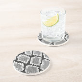 Snake Grey, White en Black Print Zandsteen Onderzetter (Zijkant)