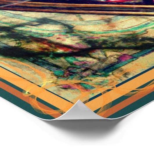 Snake, hart en Rozen Poster (Hoek)