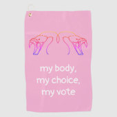 Snake head & fangs, mijn lichaam, mijn keuze, mijn golfhanddoek (Voorkant)