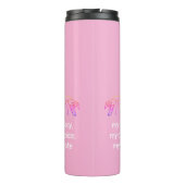 Snake head & fangs, mijn lichaam, mijn keuze, mijn thermosbeker (Achterkant)