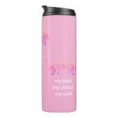 Snake head & fangs, mijn lichaam, mijn keuze, mijn thermosbeker (Geroteerd rechts)