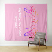 Snake head & fangs, mijn lichaam, mijn keuze, mijn wandkleed (In Situ (horizontaal))