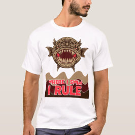 Snake Head Fish Where I Swim I Rule T-shirt