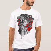 Snake Head Girl Medusa T-shirt (Voorkant)