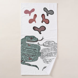 Snake Hearts print Bad Handdoek