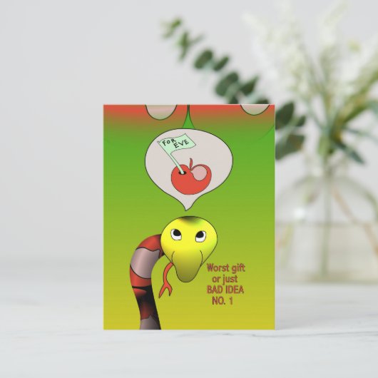 Snake heeft een slecht idee briefkaart (Staand voorkant)