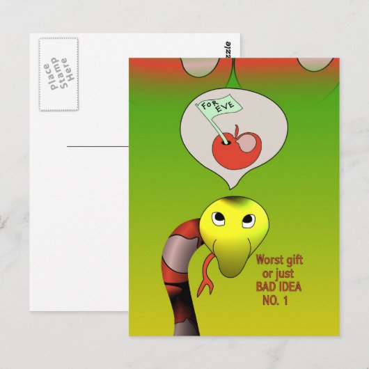 Snake heeft een slecht idee briefkaart (Voorkant / Achterkant)