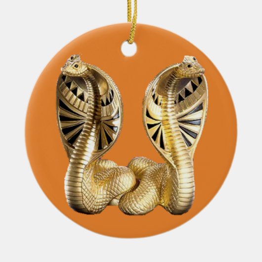 Snake houdt van kerstversieringen. keramisch ornament (Voorkant)
