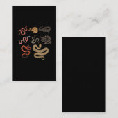 Snake Hunter Reptile Collector Animal Education Visitekaartje (Voorkant / Achterkant)