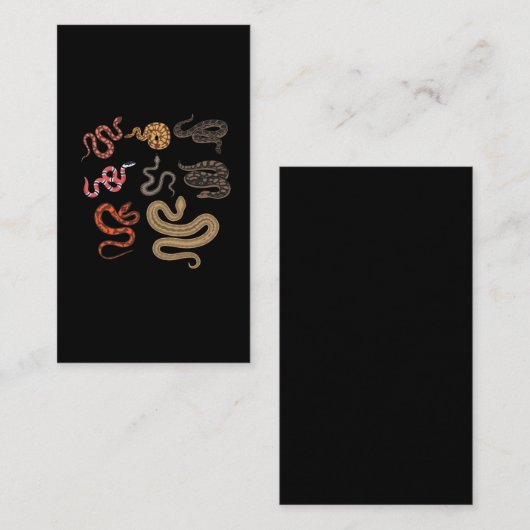 Snake Hunter Reptile Collector Animal Education Visitekaartje (Voorkant / Achterkant)