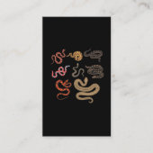 Snake Hunter Reptile Collector Animal Education Visitekaartje (Voorkant)