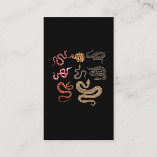 Snake Hunter Reptile Collector Animal Education Visitekaartje (Voorkant)