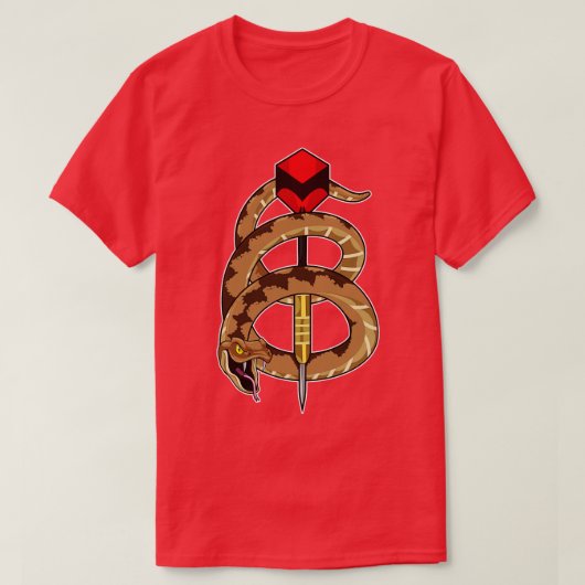 Snake in Darts met Dart T-shirt (Design voorkant)
