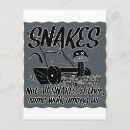 Snake in de gras briefkaart