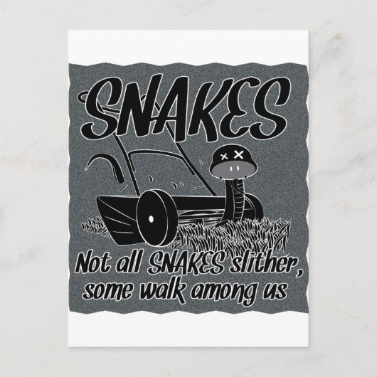 Snake in de gras briefkaart (Voorkant)